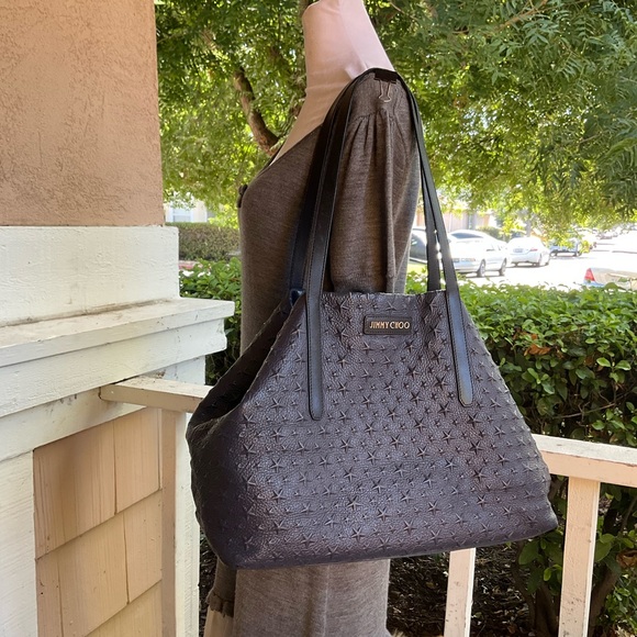 Jimmy Choo Sofia/M Tote Bag Smokey Blue - Picture 12 of 12